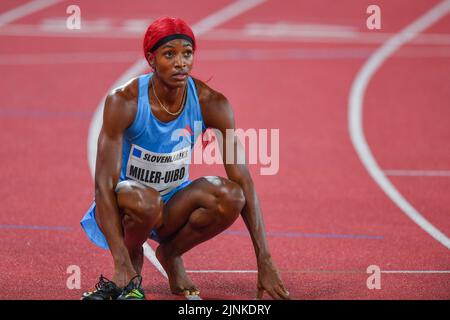 Shaunae MILLER-UIBO (BAH), 400m DONNE, vincitrice dell'Herculis 2022 durante la Diamond League - incontro con Herculis, Atletica Internazionale a Montecarlo, Principato di Monaco, agosto 10 2022 Foto Stock