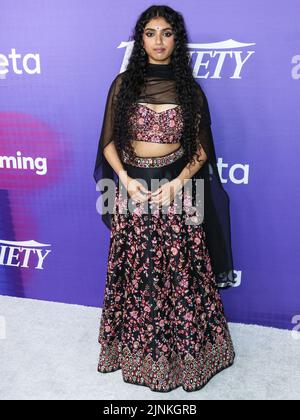 HOLLYWOOD, LOS ANGELES, CALIFORNIA, USA - 11 AGOSTO: L'attrice americana Avantika Vandanapu arriva alla Variety 2022 Power of Young Hollywood Celebration presentata da Facebook Gaming tenutasi a NeueHouse Los Angeles il 11 agosto 2022 a Hollywood, Los Angeles, California, Stati Uniti. (Foto di Xavier Collin/Image Press Agency) Foto Stock