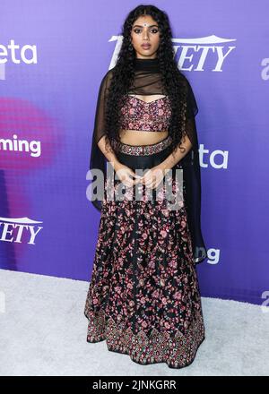 HOLLYWOOD, LOS ANGELES, CALIFORNIA, USA - 11 AGOSTO: L'attrice americana Avantika Vandanapu arriva alla Variety 2022 Power of Young Hollywood Celebration presentata da Facebook Gaming tenutasi a NeueHouse Los Angeles il 11 agosto 2022 a Hollywood, Los Angeles, California, Stati Uniti. (Foto di Xavier Collin/Image Press Agency) Foto Stock