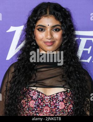 HOLLYWOOD, LOS ANGELES, CALIFORNIA, USA - 11 AGOSTO: L'attrice americana Avantika Vandanapu arriva alla Variety 2022 Power of Young Hollywood Celebration presentata da Facebook Gaming tenutasi a NeueHouse Los Angeles il 11 agosto 2022 a Hollywood, Los Angeles, California, Stati Uniti. (Foto di Xavier Collin/Image Press Agency) Foto Stock