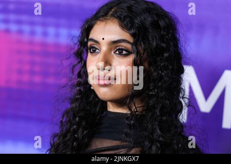 HOLLYWOOD, LOS ANGELES, CALIFORNIA, USA - 11 AGOSTO: L'attrice americana Avantika Vandanapu arriva alla Variety 2022 Power of Young Hollywood Celebration presentata da Facebook Gaming tenutasi a NeueHouse Los Angeles il 11 agosto 2022 a Hollywood, Los Angeles, California, Stati Uniti. (Foto di Xavier Collin/Image Press Agency) Foto Stock