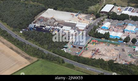 Vista aerea del parco industriale di Hackworth, Shildon, contea di Durham Foto Stock