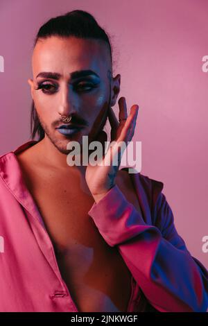 stile, make up, transgender, queer, lgbt, stili, make-up, trasmittenti Foto Stock