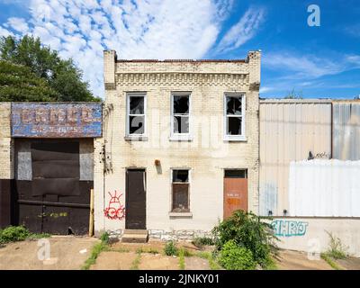 Abbandonato edificio industriale in North St.. Louis Foto Stock