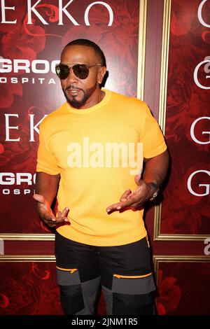 Miami, Stati Uniti d'America. 11th ago, 2022. MIAMI, FL - 11 AGOSTO: Timbaland partecipa alla grande festa di apertura del ristorante Gekko Miami il 11 agosto 2022 a Miami, Florida. (Foto di Alberto E. Tamargo/Sipa USA) Credit: Sipa USA/Alamy Live News Foto Stock