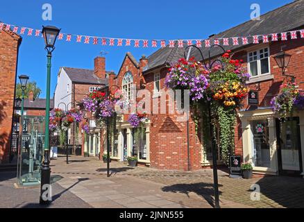 Il Cocoa Yard, & Cocoa House, Pillory Street, Nantwich, Cheshire, INGHILTERRA, REGNO UNITO, CW5 5BL Foto Stock