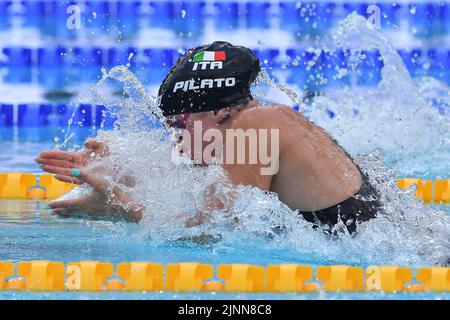 Roma, Italia. 12th ago, 2022. Benedetta Pilato durante i Campionati europei di nuoto Roma 2022. Roma Agosto 12nd 2022 Photographer01 Credit: Agenzia indipendente per le foto/Alamy Live News Foto Stock