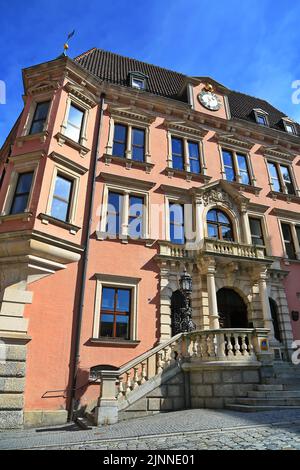 Il municipio di Kaufbeuren in bel tempo. Kaufbeuren, Swabia, Baviera, Germania Foto Stock