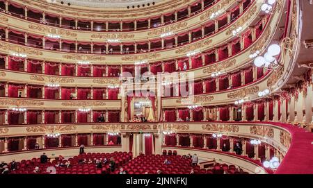 Auditorium, Sala alla Scala, Teatro alla Scala, Milano, Lombardia, Italia Settentrionale, Italia Foto Stock
