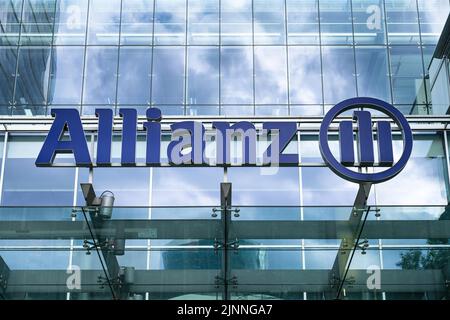 Allianz Beratungs- und Vertriebs-AG Frankfurt, Theodor-Stern-Kai, Frankfurt am Main, Hesse, Germania Foto Stock