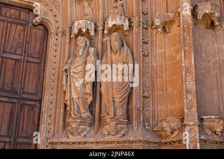 Palma di Maiorca, Spagna. La facciata del portale del Mirador della cattedrale gotica di Santa Maria Foto Stock
