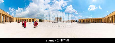 Vista panoramica di Anitkabir o mausoleo di Ataturk ad Ankara. Foto di concetto delle giornate nazionali turche. Ankara Turchia - 5.16.2022 Foto Stock