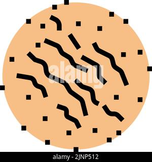immagine vettoriale dell'icona a colori con cicatrice snocciolata o affondata Illustrazione Vettoriale