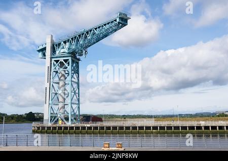 Gru a torre Titan a Clydebank Glasgow Scozia Foto Stock