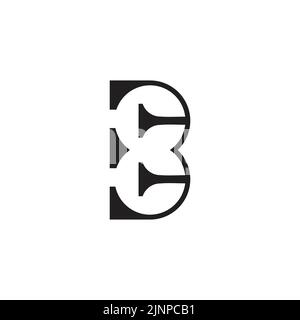 lettera b8 oggetto semplice vettore di logo geometrico Illustrazione Vettoriale