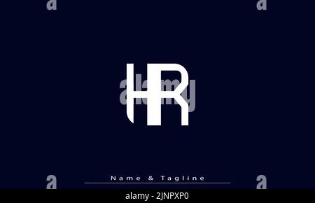Lettere alfabetiche iniziali Monogramma logo HR , RH Illustrazione Vettoriale