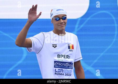 In occasione delle finali del campionato europeo di nuoto LEN, il 12th agosto 2022, al Foro Italico di Roma. Foto Stock