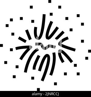 immagine vettoriale dell'icona della linea di contrazione della cicatrice Illustrazione Vettoriale