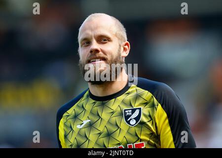 Hull, Regno Unito. 13th ago, 2022. Teemu Pukki #22 di Norwich City a Hull, Regno Unito il 8/13/2022. (Foto di ben Early/News Images/Sipa USA) Credit: Sipa USA/Alamy Live News Foto Stock