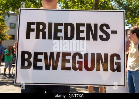 Dimostrazione a Landau, Pfalz: Die dimostrazione richtete sich gegen die geplanten Coronamaßnahmen der Regierung. Ebenfalls gefordert wurden Friedens Foto Stock