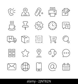 Set di vettori simbolo business icona. Consegna al dettaglio STAR Track acquisto in contanti Illustrazione Vettoriale