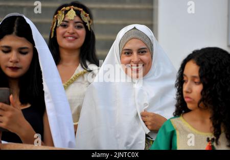 Tunisia. 13th ago, 2022. La Giornata Nazionale della Donna si celebra in Tunisia ogni anno a Avenue Habib Bourguiba il 13 agosto 2022 a Tunisi, Tunisia .(Yassine Mahjoub/Sipa USA). Credit: Sipa USA/Alamy Live News Foto Stock