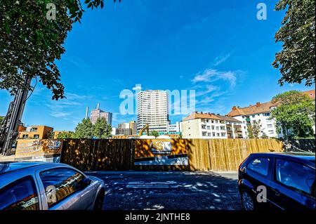 Kinder Spielplatz .Stephanus Straße .Linden. Hannover. Foto Stock