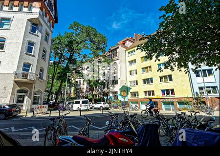 Kinder Spielplatz .Stephanus Straße .Linden. Hannover. Foto Stock