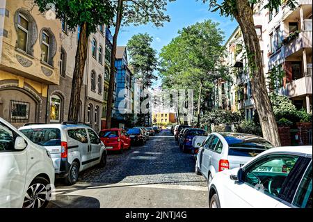 Kinder Spielplatz .Stephanus Straße .Linden. Hannover. Foto Stock