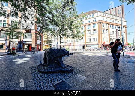 Kinder Spielplatz .Stephanus Straße .Linden. Hannover. Foto Stock