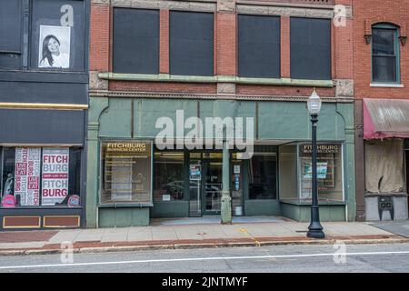 Edifici nel centro di Fitchburg, Massachusetts Foto Stock