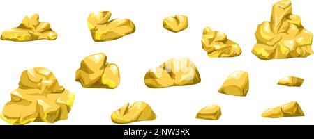 Oro pietra preziosa, ricchezza e ricchezza vettore Illustrazione Vettoriale