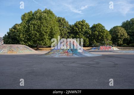 St George Park skatepark, Bristol, Regno Unito (Aug22) Foto Stock