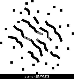 illustrazione vettoriale dell'icona della linea di cicatrice snocciolata o incassata Illustrazione Vettoriale