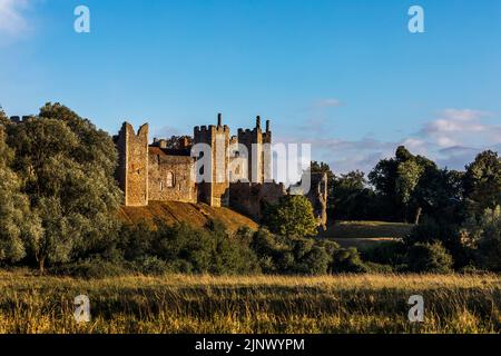 Castello di Framlingham; Suffolk; UK Foto Stock