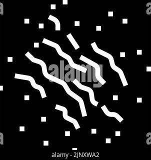 illustrazione vettoriale dell'icona a forma di cicatrice snocciolata o affondata Illustrazione Vettoriale