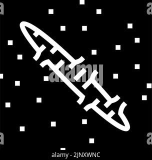 illustrazione vettore icona glyph cicatrice ipertrofica Illustrazione Vettoriale