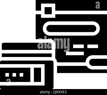 illustrazione del vettore icona glyph cicatrice gel Illustrazione Vettoriale
