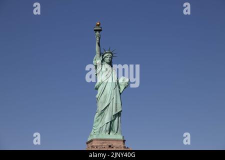 Statua della libertà su Liberty Island, New York, New York, Stati Uniti d'America USA Foto Stock