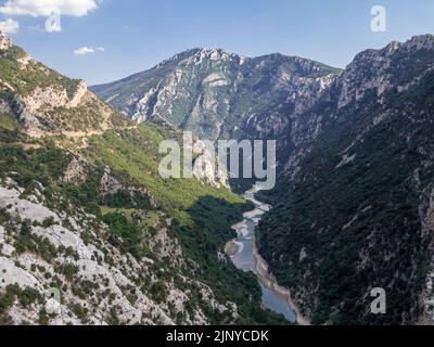 Foto aeree nelle Gole del Verdon in estate Foto Stock