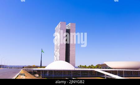 Il Congresso Nazionale del Brasile. Edificio progettato da Oscar niemeyer. Foto Stock