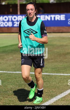 Catford, Regno Unito. 14th ago, 2022. The Oakwood Stadium, Catford, 14 ago 2022 Scottish International Lisa Evans (WHU) durante un gioco amichevole nel mese di agosto 2022 (Bettina Weissensteiner/SPP) Credit: SPP Sport Press Photo. /Alamy Live News Foto Stock