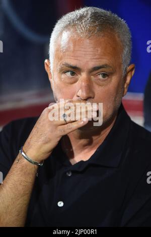 Salerno, Italia. 14th ago, 2022. Allenatore Jose Mourinho( COME. Roma) durante la Serie A 2022/23 match tra US Salernitana1919 e AS Roma Arechi Stadium Credit: Independent Photo Agency/Alamy Live News Foto Stock