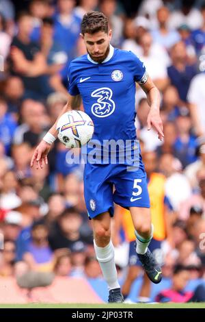 Londra, Regno Unito. 14th ago, 2022. 14th agosto 2022; Stamford Bridge, Chelsea, Londra, Inghilterra: Premier League football, Chelsea contro Tottenham: Jorginho di Chelsea Credit: Action Plus Sports Images/Alamy Live News Foto Stock