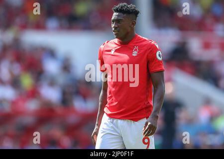 Nottingham, Regno Unito. 14th ago, 2022. Taiwo Awoniyi #9 della Foresta di Nottingham durante il gioco a Nottingham, Regno Unito, il 8/14/2022. (Foto di Gareth Evans/News Images/Sipa USA) Credit: Sipa USA/Alamy Live News Foto Stock