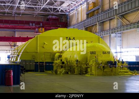 occupazione centrale nucleare di zaporozhye truppe russe, centrale nucleare di zaporozhye, centrale nucleare di zaporozhye occupazione truppe russe att Foto Stock