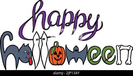 Buon design di Halloween Illustrazione Vettoriale