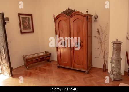 Donji Kraljevec, Croazia - 14 agosto 2022 : la casa dove nacque Rudolf Steiner. Luogo di nascita. Foto Stock