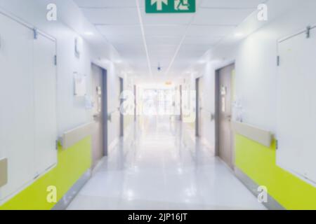 Sfocatura astratta dell'interno dell'ospedale e della clinica per lo sfondo Foto Stock