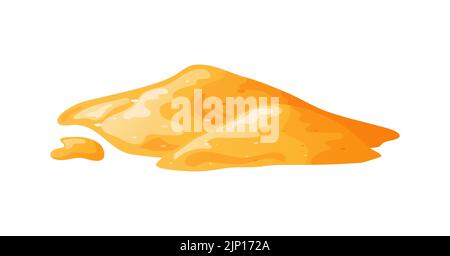 Mucchio di sabbia in cartoon, duna sabbiosa nel deserto o in spiaggia. Cumulo di materiale da costruzione. Illustrazione vettoriale Illustrazione Vettoriale